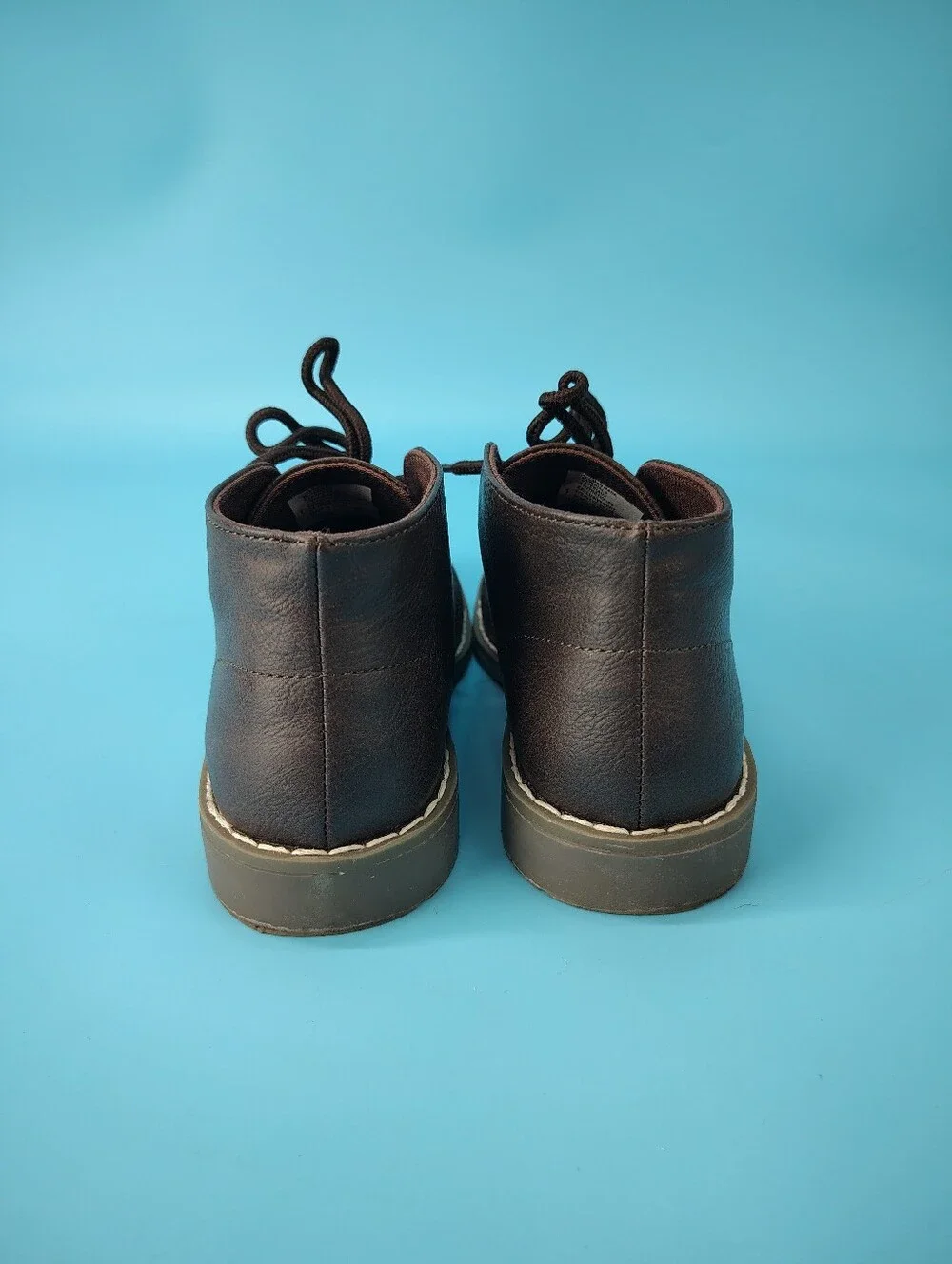 The Children's Place Boys Size 1 Youth Ankle Dress Boots Brown VG